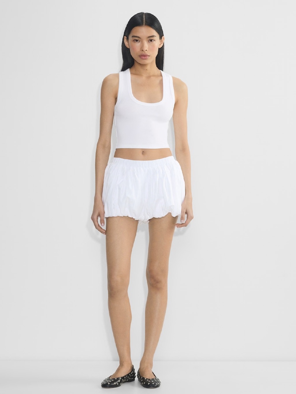 Aritzia Soufflé Poplin White Bubble Skort